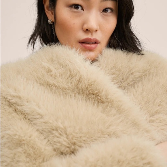 Mango Fur Effect Coat - Picture 4 of 13